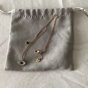 Swarovski Gold rose eye necklace
